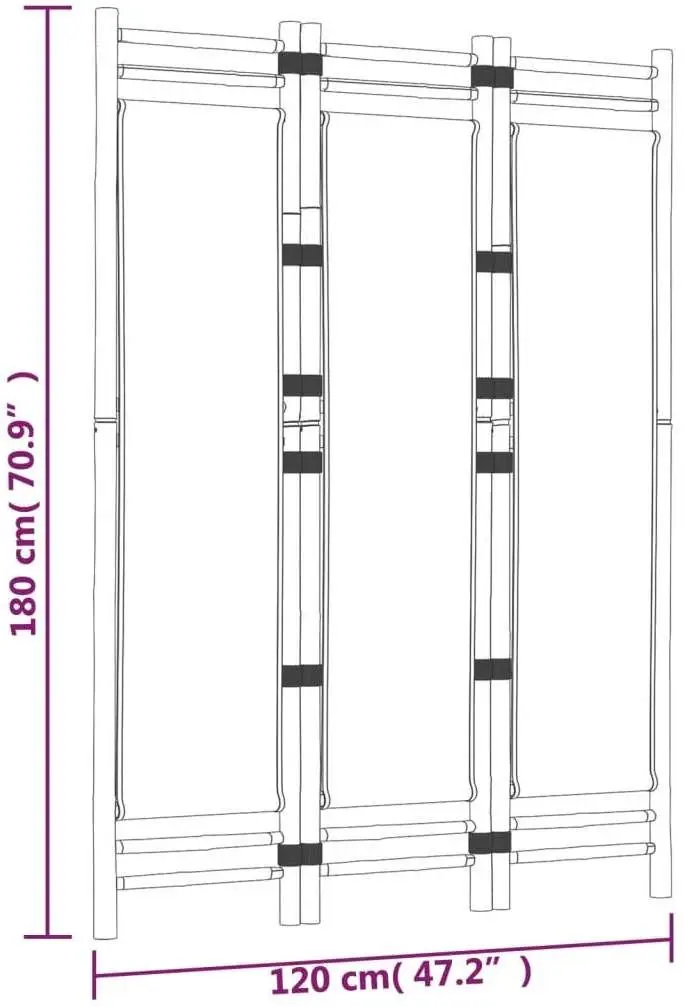 Paravan de camera VidaXL 350623 (White/Cream)
