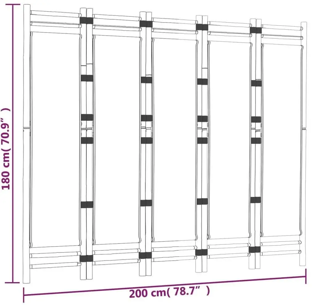 Paravan de camera VidaXL 350625 (White/Cream)