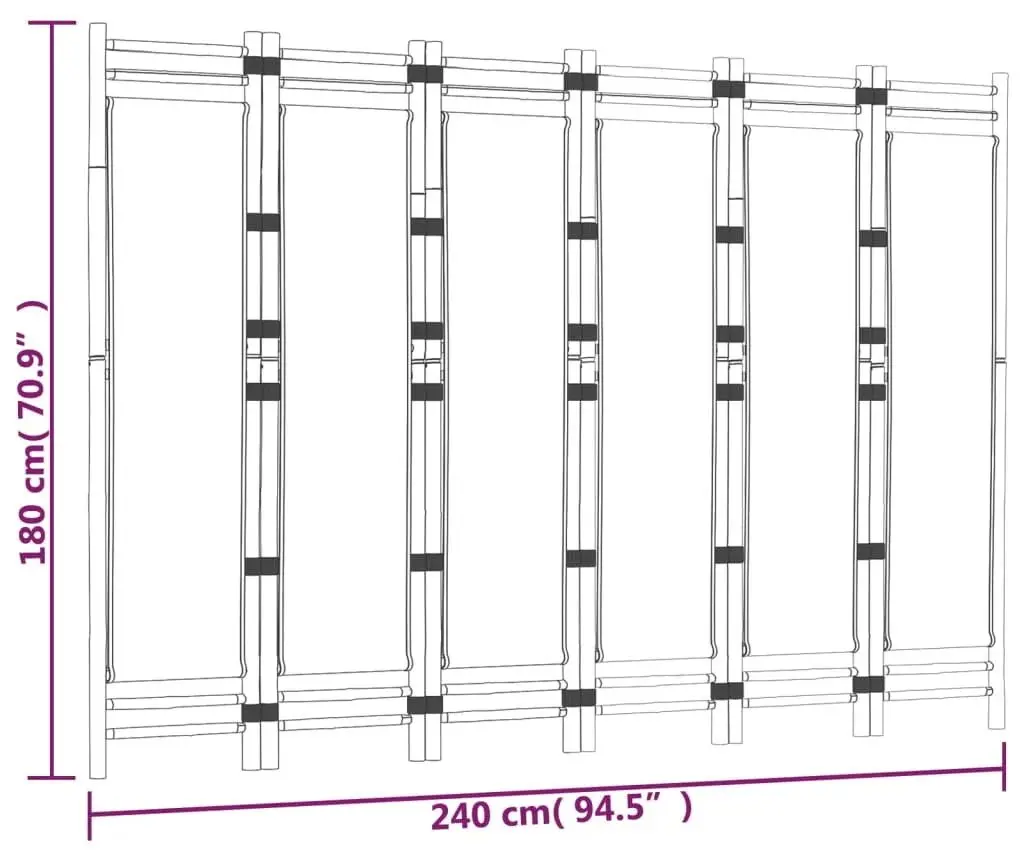 Paravan de camera VidaXL 350626 (Cream/Natural)
