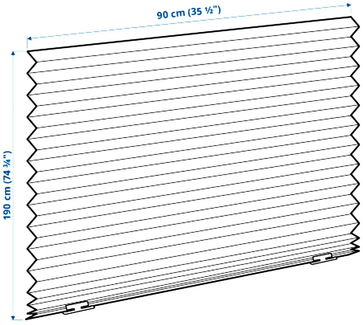 Штора плиссе Ikea Schottis 90x190 (Белый)