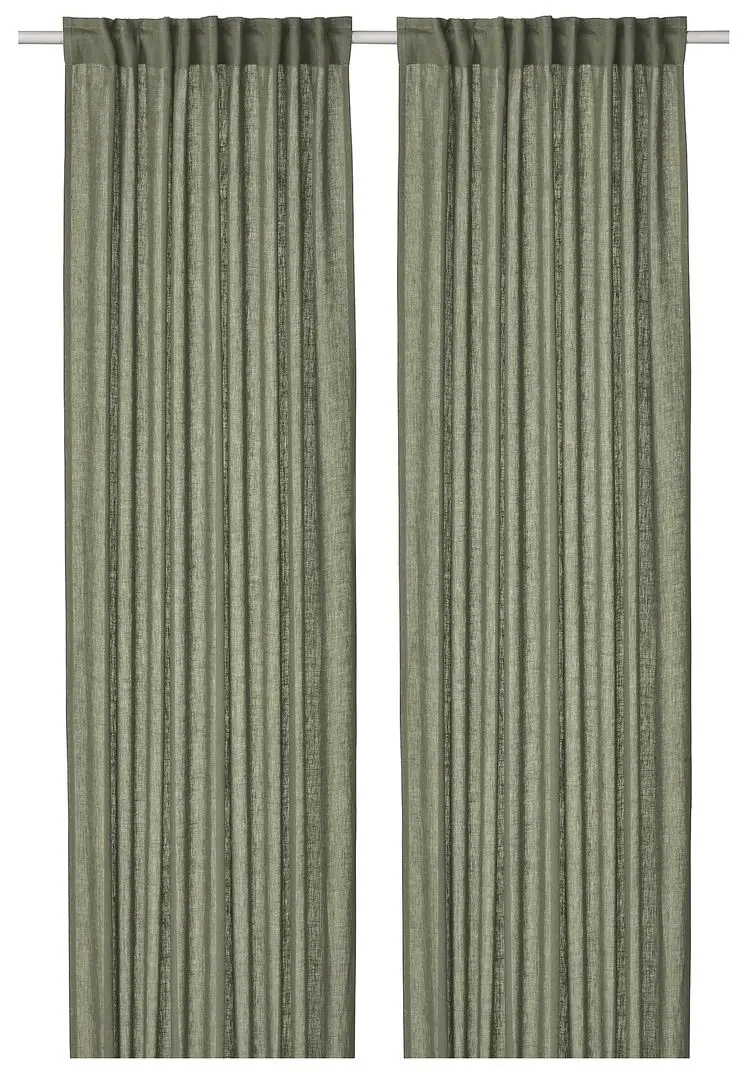Шторы Ikea Dytag 145x300 (Серо-зеленый)