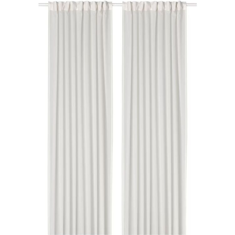 IKEA ROSENROBINIA Perdele transparente, 2buc, bej/rjns, 145x300 cm