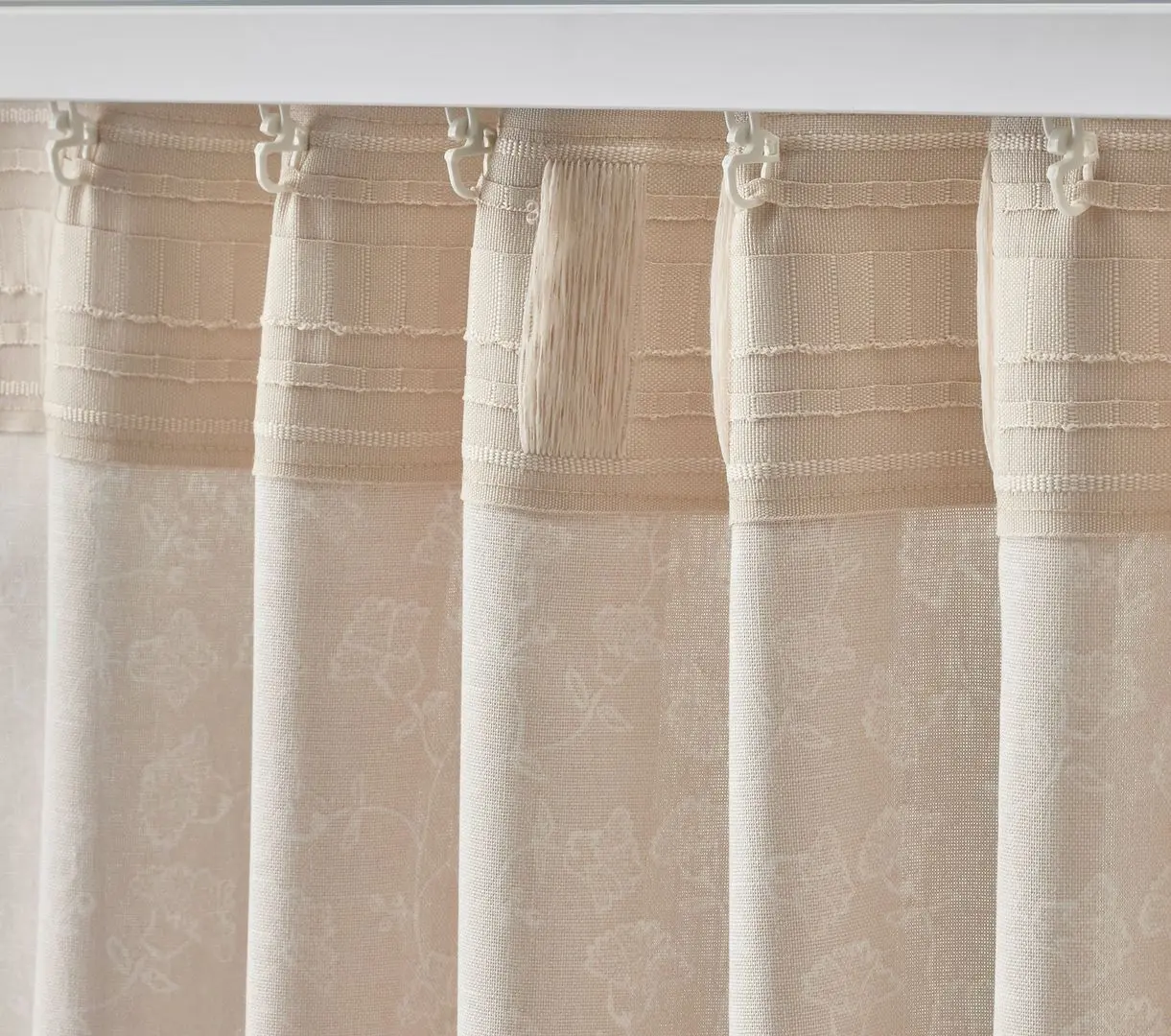 Шторы Ikea Trystavmal 145x250 (Бежевый/Белый)