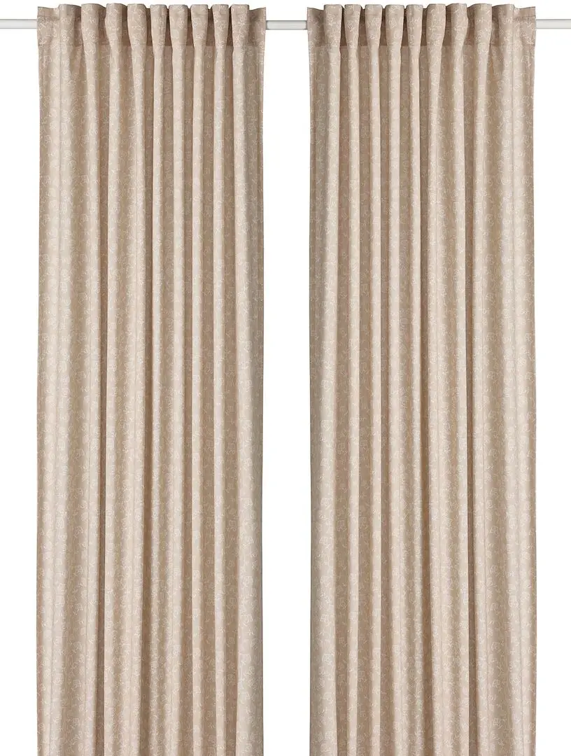 Шторы Ikea Trystavmal 145x250 (Бежевый/Белый)