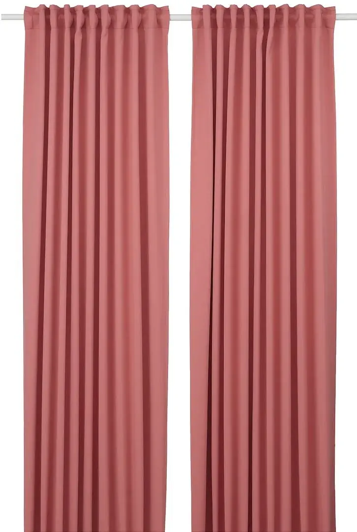 Шторы полупрозрачные Ikea Majgull 145x300 (Темно-Розовый)