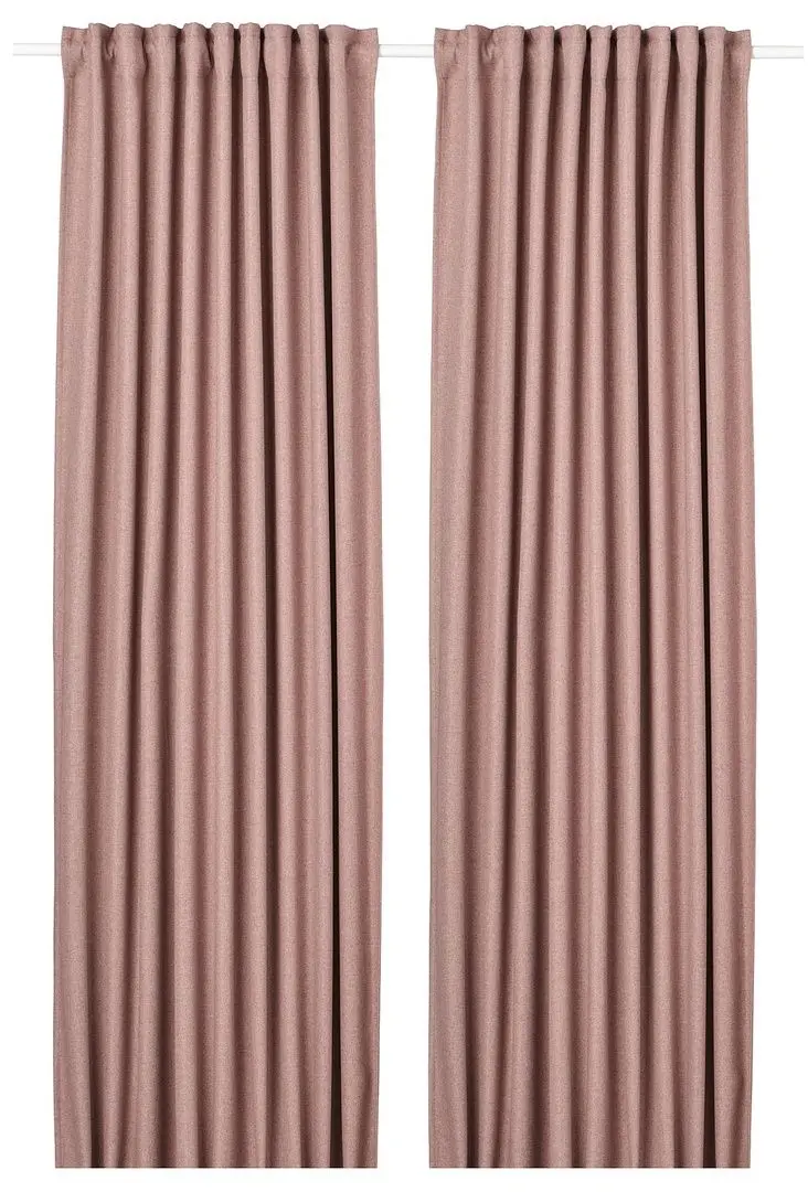 Шторы затемняющие Ikea Annakajsa 145x300 (Розовый)