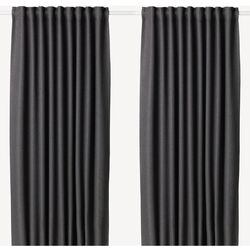 Шторы затемняющие Ikea Annakajsa 145x300 (Серый)