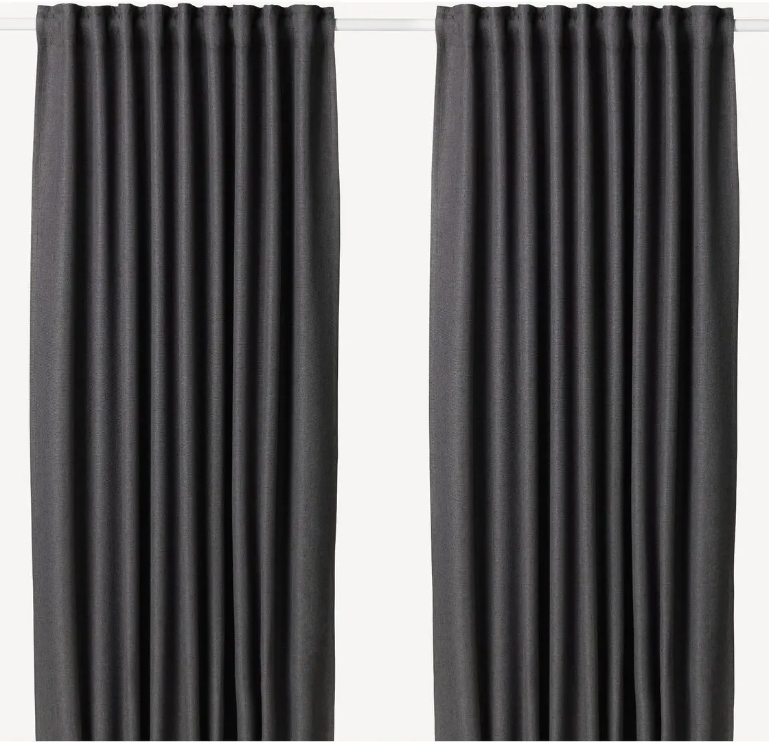 Шторы затемняющие Ikea Annakajsa 145x300 (Серый)
