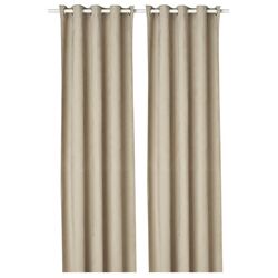 Шторы затемняющие Ikea Birtna 145x300 (Бежевый)
