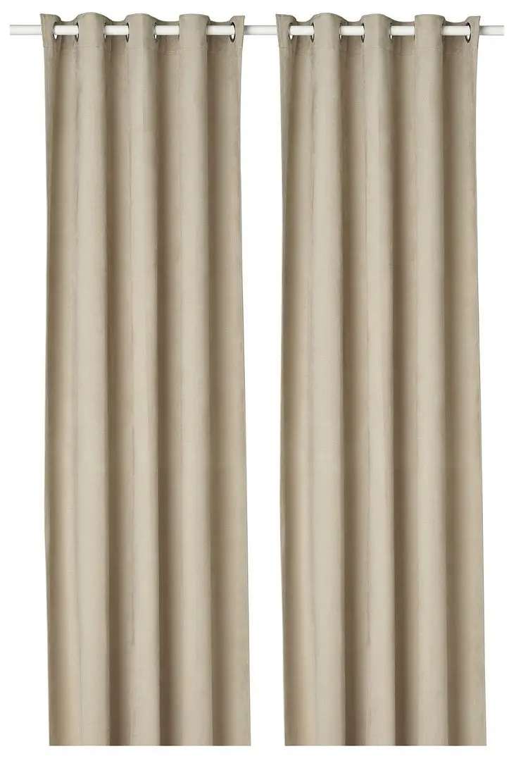 Шторы затемняющие Ikea Birtna 145x300 (Бежевый)