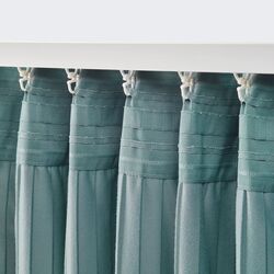 Шторы затемняющие Ikea Eldtorn 145x300 (Серо-бирюзовый) Thumb