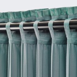 Шторы затемняющие Ikea Eldtorn 145x300 (Серо-бирюзовый) Thumb