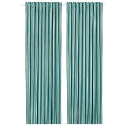 Шторы затемняющие Ikea Eldtorn 145x300 (Серо-бирюзовый)