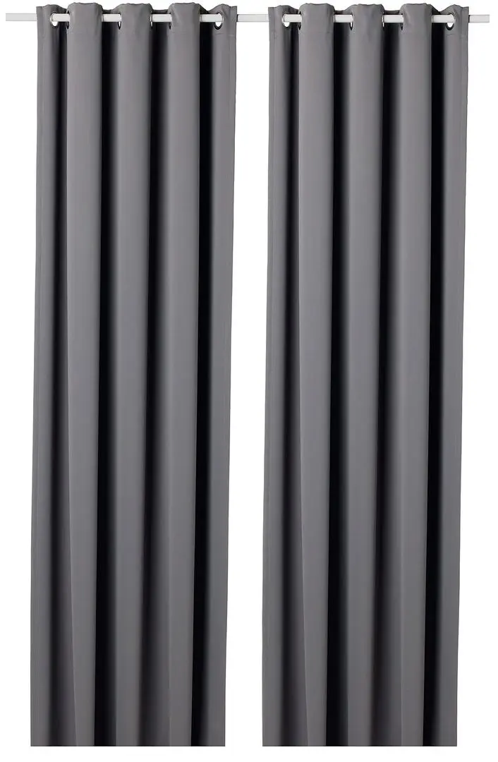 Шторы затемняющие Ikea Hilleborg 145x300 (Серый)