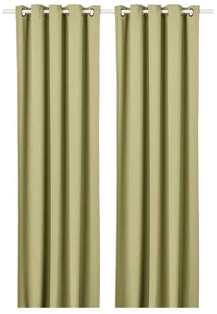 Шторы затемняющие Ikea Hilleborg 145x300 (Светло-зеленый)