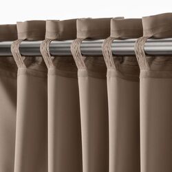 Шторы затемняющие Ikea Majgull 145x300 (Серый/Коричневый) Thumb