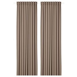 Шторы затемняющие Ikea Majgull 145x300 (Серый/Коричневый)