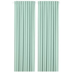 Шторы затемняющие Ikea Majgull 145x300 (Светло-зеленый)