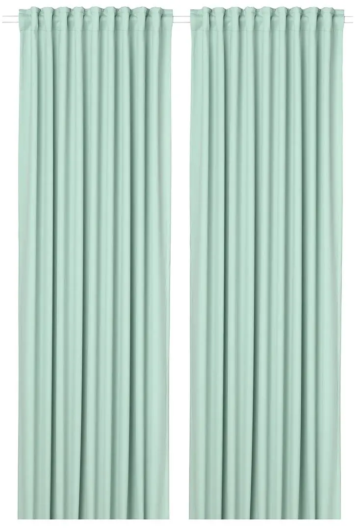 Шторы затемняющие Ikea Majgull 145x300 (Светло-зеленый)