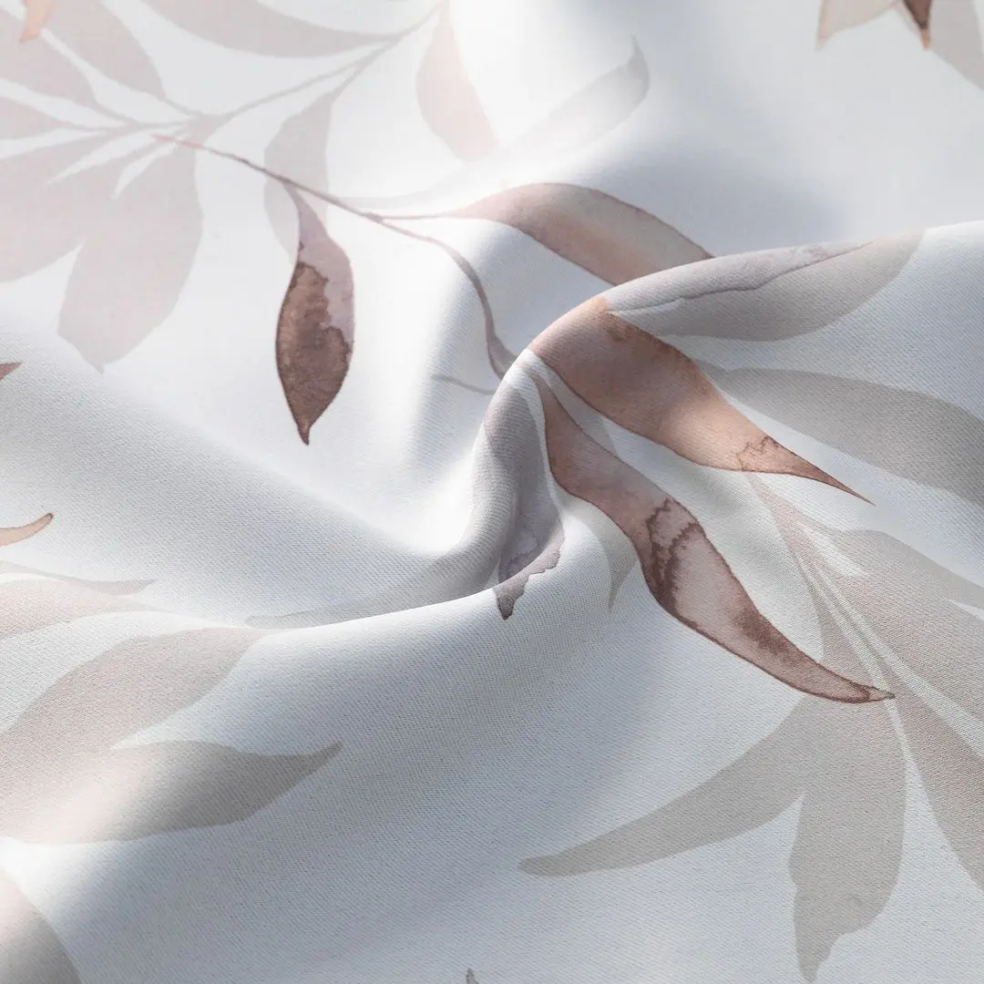 Шторы затемняющие Ikea Pialotta 145x300 (Светло-бежевый/Листья) - 4