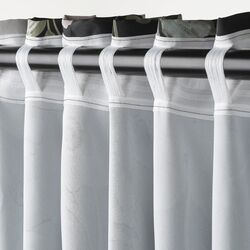 Шторы затемняющие Ikea Rosenmott 145x300 (Черный/С цветочным орнаментом) Thumb