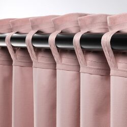 Шторы затемняющие Ikea Sanela 140x300 (Светло-розовый) Thumb