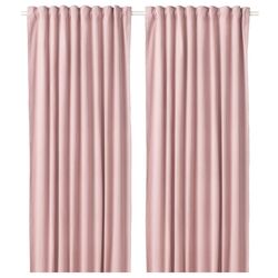 Шторы затемняющие Ikea Sanela 140x300 (Светло-розовый)