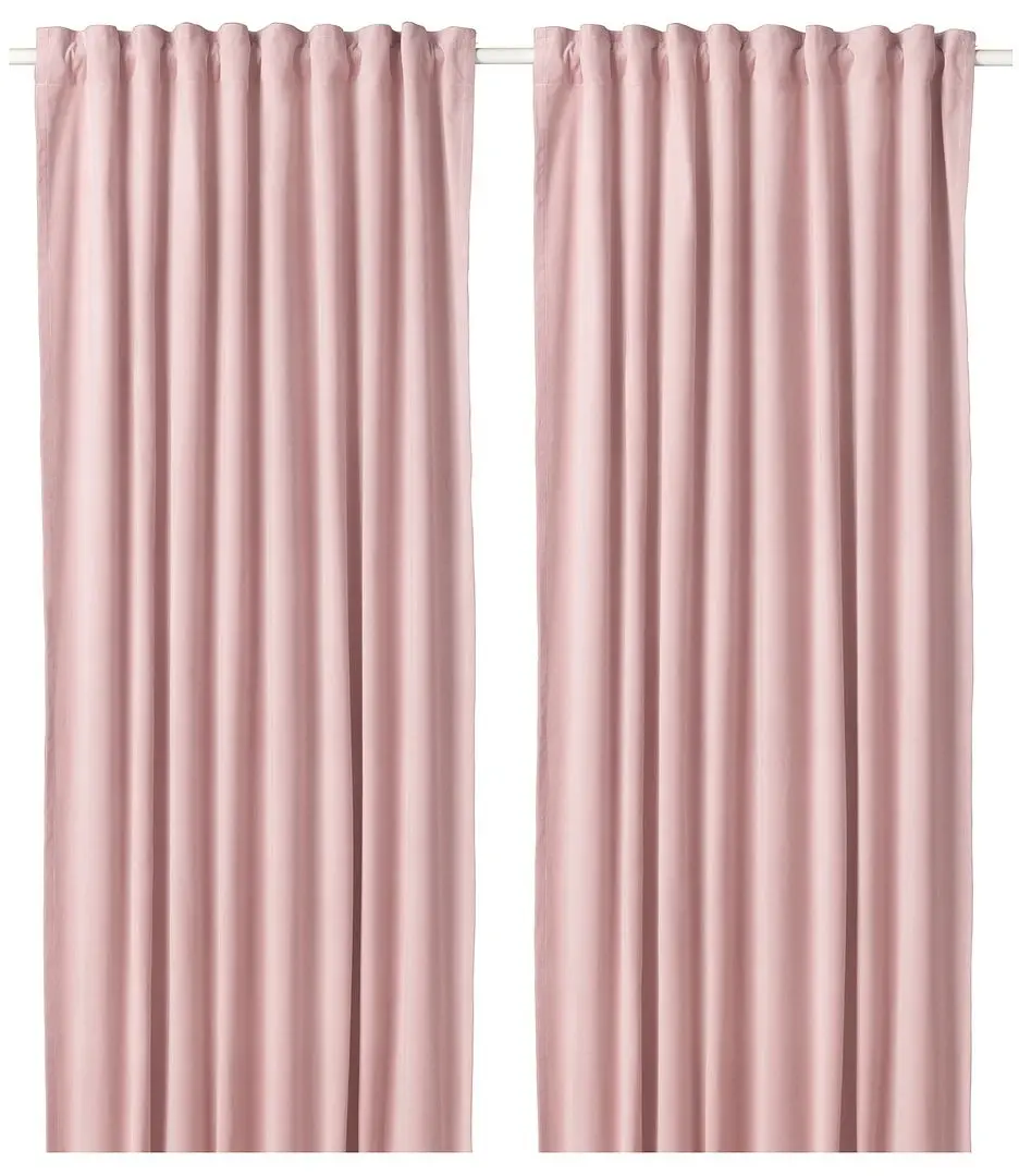 Шторы затемняющие Ikea Sanela 140x300 (Светло-розовый)