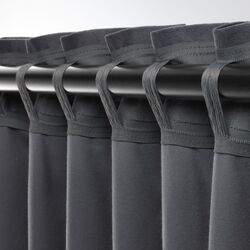 Шторы затемняющие Ikea Sanela 140x300 (Темно-серый) Thumb