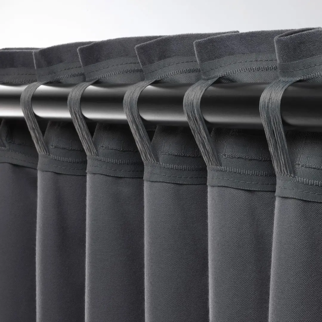 Шторы затемняющие Ikea Sanela 140x300 (Темно-серый) - 2