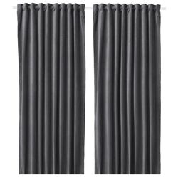 Шторы затемняющие Ikea Sanela 140x300 (Темно-серый)