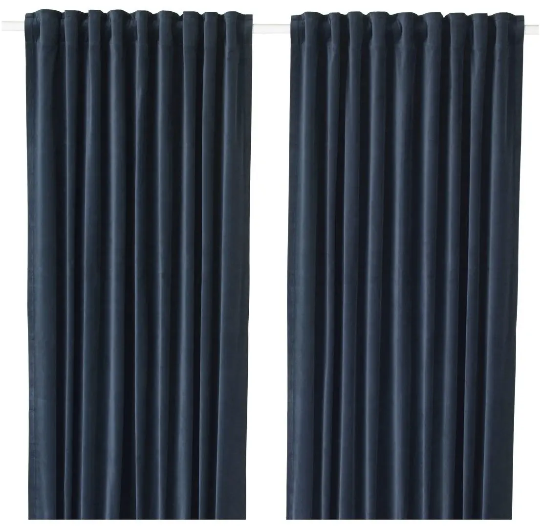 Шторы затемняющие Ikea Sanela 140x300 (Темно-синий)