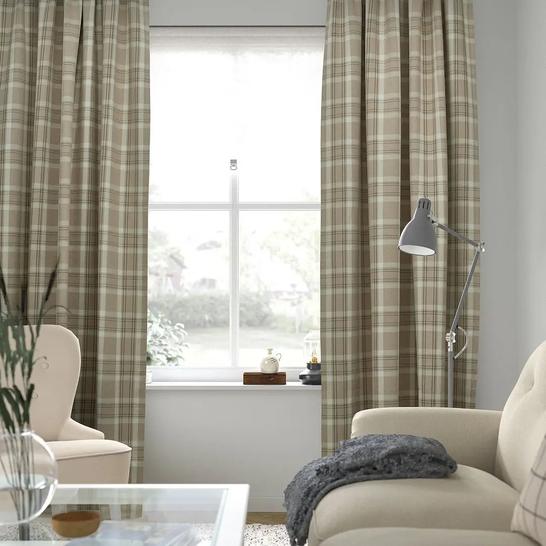 Draperii semiopace Ikea Haggveckmal 145x250 (Bej)