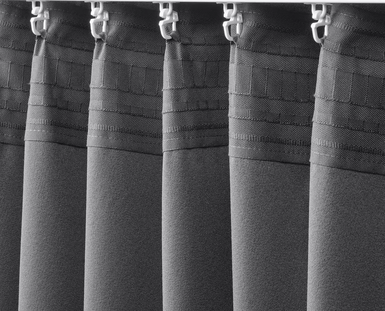 Draperii semiopace Ikea Haggveckmal 145x250 (Gri inchis)