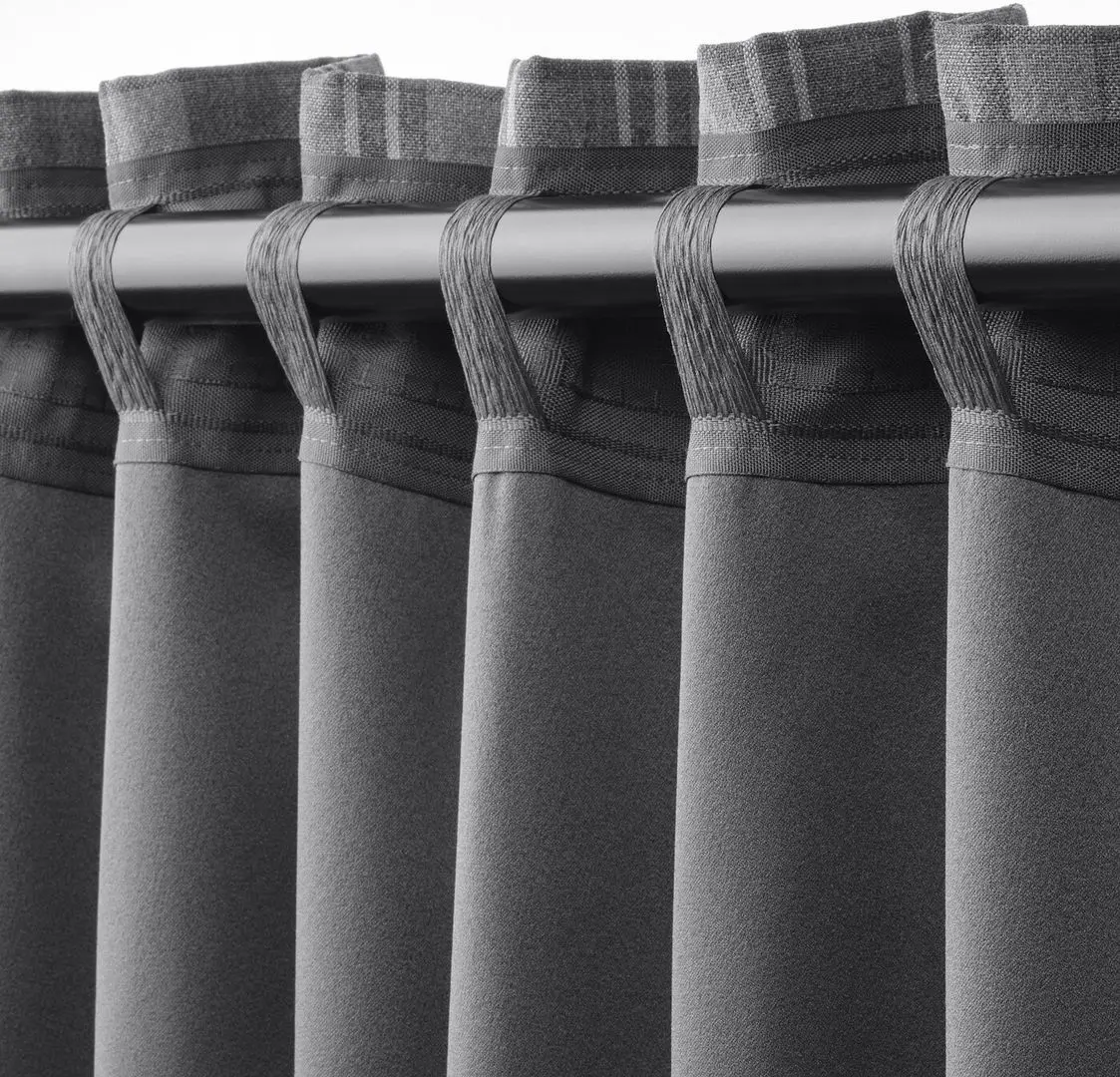 Draperii semiopace Ikea Haggveckmal 145x250 (Gri inchis)