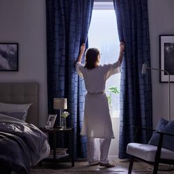 Затемняющие шторы Ikea Lonnstavmal 145x250 (Синий) Thumb