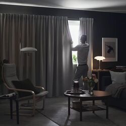 Draperii semiopace Ikea Majgull 145x250 (Gri deschis) Thumb