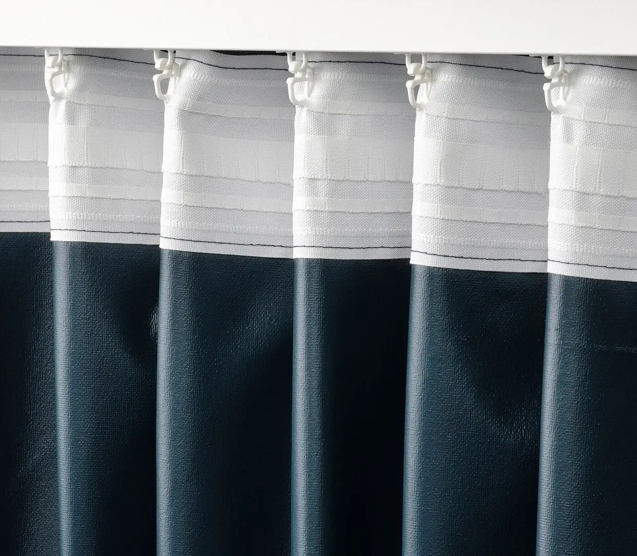 Draperii semiopace Ikea Rosenmandel 135x250 (Albastru inchis)