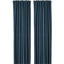 Draperii semiopace Ikea Rosenmandel 135x250 (Albastru inchis)