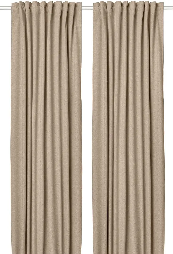 Draperii semiopace Ikea Rosenmandel 135x250 (Galben-bej)