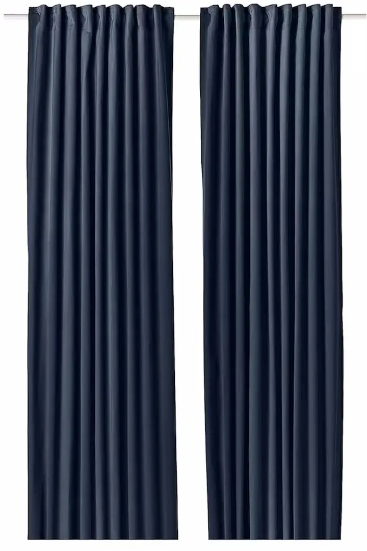 Затемняющие шторы Ikea Sanela 140x250 (Темно-Синий)