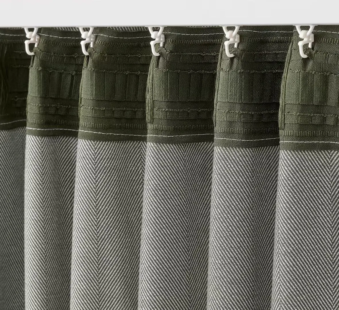 Draperii semiopace Ikea Tibast 145x250 (Verde inchis)