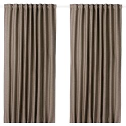 Draperii semiopace Ikea Vilborg 145x250 (Gri inchis-bej)