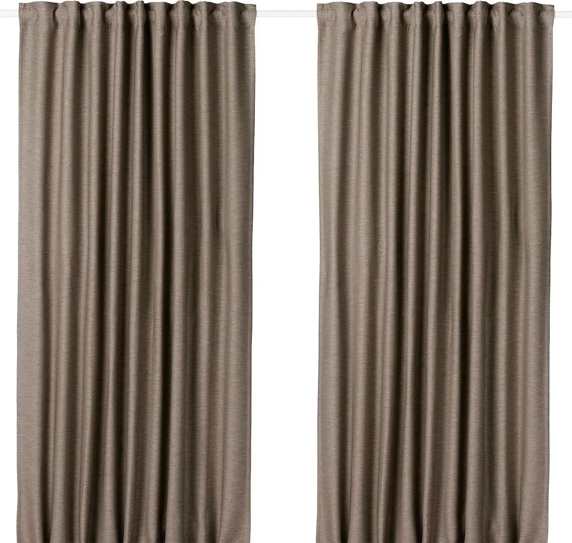 Draperii semiopace Ikea Vilborg 145x250 (Gri inchis-bej)