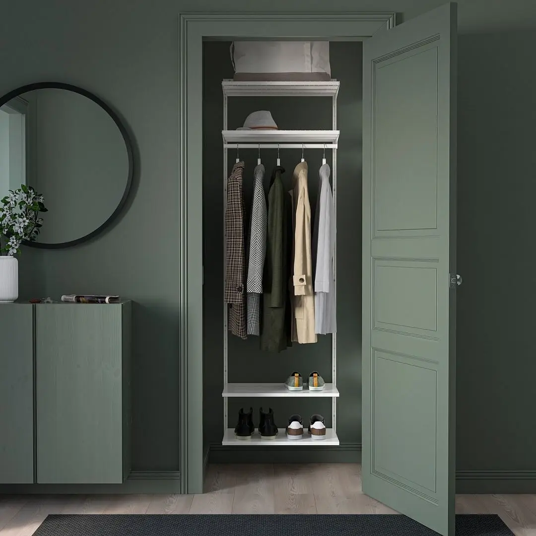 Система хранения Ikea Boaxel 1 секция/2 обувные полки 62x40x201 (Белый)