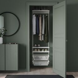 Sistem depozitare Ikea Boaxel 1 sectiune/cosuri de sarma 62x40x201 (Alb) Thumb