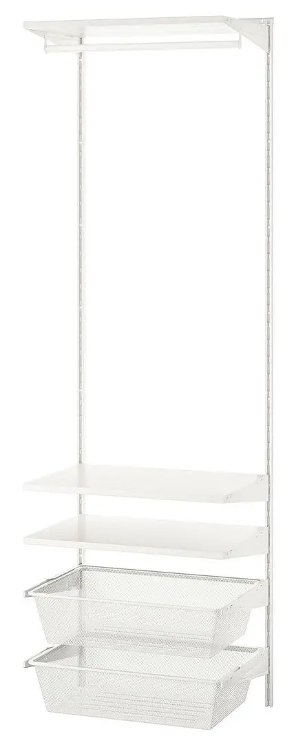 Sistem depozitare Ikea Boaxel 1 sectiune/cosuri de sarma 62x40x201 (Alb)