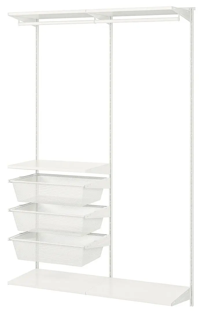 Sistem depozitare Ikea Boaxel 2 sectiuni Left 125x40x201 (Alb)