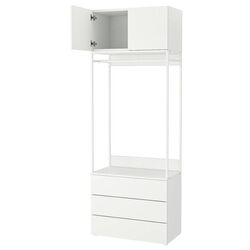 Модульная система Ikea Platsa 2 двери/3 ящика 80x42x221 (Белый/Фоннес Белый)