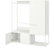 Antreu Ikea Platsa 3 usi 140x42x161 (Alb/Fonnes Alb)